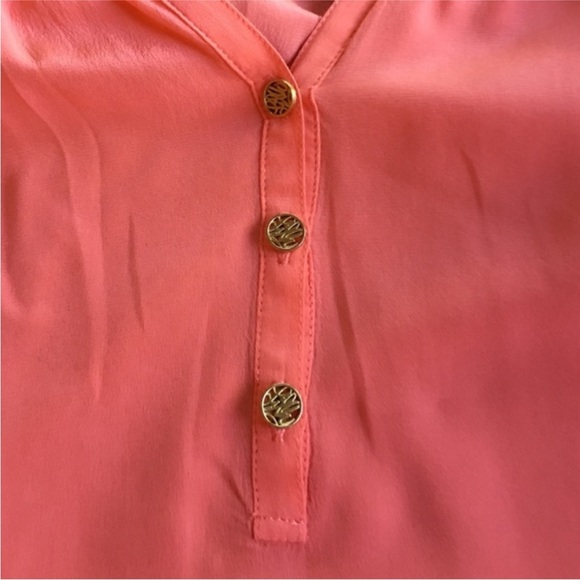 LILLY PULITZER “Elsa” Silk Top in Cheeky Melon - Picture 7 of 11